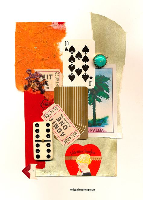 Design For Collage Making, Collage Art Simple, Construction Paper Collage, Easy Collage Ideas, Make Collage Papers, Playing Card Collage, Handmade Collage Card Ideas, Collage Cards Handmade, Collage Pieces Png