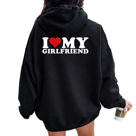 Shop I Love My Girlfriend Gf I Heart My Girlfriend Gf Women Oversized Hoodie Back Print. Available on many styles, sizes, and colors. Insane Girlfriend, I Heart My Girlfriend, Aesthetic Pens, Couples Stuff, Womens Oversized Hoodie, Love My Girlfriend, Hoodie Back, Boyfriend Hoodie, Love Girlfriend