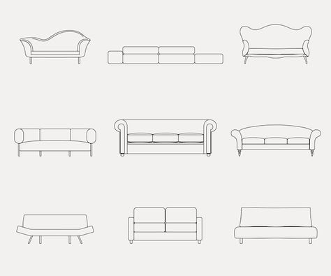 How To Draw A Sofa, Sofa Elevation, Draw Furniture, Sofa Illustration, Room Vector Illustration, How To Make Sofa, Living Room Vector, Ghost Project, Furniture Drawing