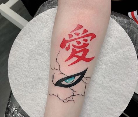 Gaara Tattoo, Tattoo Style Art, Naruto Tattoo, Cool Chest Tattoos, Black Girls With Tattoos, Old School Tattoo Designs, Tatuaje A Color, Japanese Tattoo Designs, Knee Tattoo