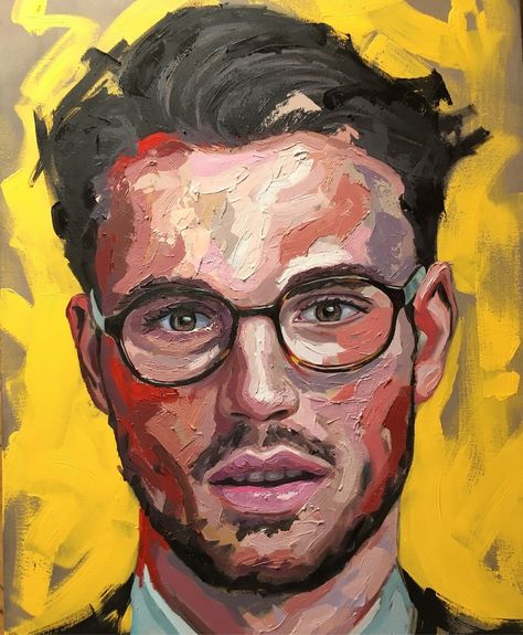 Easy Portrait Painting, Acrylic Portrait Painting, Free Painting, Abstract Portrait Painting, Diy Abstract Canvas Art, Painting Courses, Art Of Man, Contemporary Portrait, Portrait Paintings