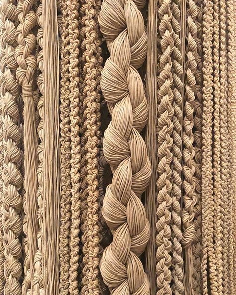 Braid Sculpture, Braiding Fabric, Claire Zeisler, Fabric Braiding, Fabric Braids, Weaving Aesthetic, Fabric Braid, Braid Art, Macrame Braid