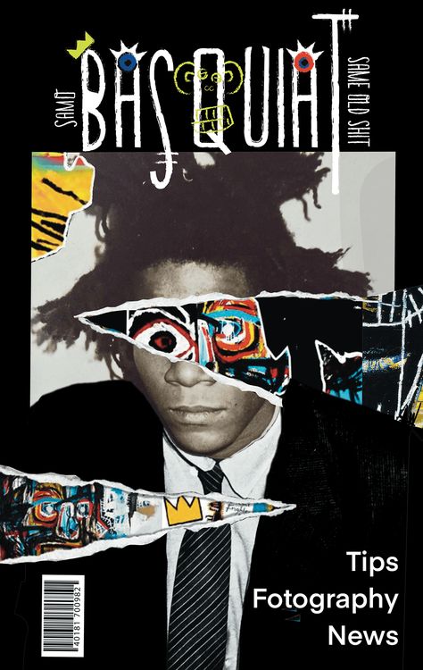 Editorial Artístico Inspirado en Basquiat | Behance :: Behance Basquiat Graphic Design, Collage With Illustration, Urban Magazine Cover, Fashion Festival Poster, Rnb Graphic Design, Poster Elements Graphic Design, Zine Design Ideas Inspiration, Comic Book Graphic Design, Punk Magazine Cover