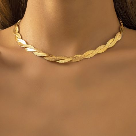 Anthropologie Jewelry, Gold Choker, Chain Choker Necklace, Pearl Chain, Chain Choker, Snake Chain, Bracelet Gift, Shop Necklaces, Heart Necklace