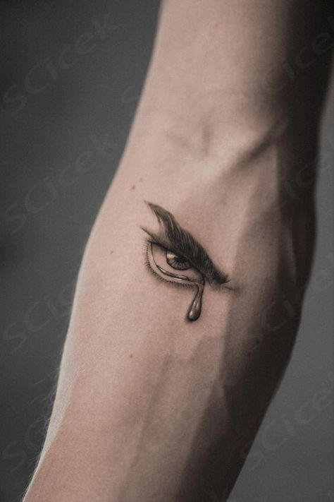 Fallen Angel Tattoo For Women, Angel Crying, Crying Eyes, Eye Tattoo, Fallen Angel, Minimalist Tattoo, New Tattoos, I Tattoo, Tattoo Ideas