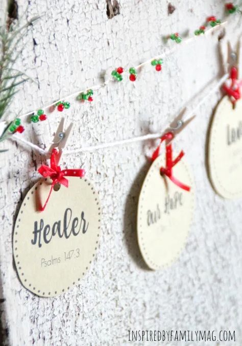 Simple & Fun Names of Jesus Christmas Ornaments Advent Calendar Jesus Christmas Ornaments, Jesus Christmas Crafts, Advent Ornaments, Fun Names, Biblical Christmas, Keep Christ In Christmas, Christ In Christmas, Christian Christmas Decorations, Church Christmas Decorations