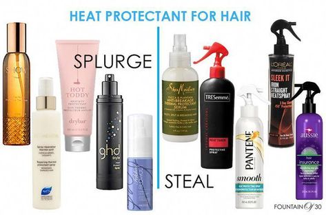 Best Heat Protectant Spray, Splurge Vs Steal, Drugstore Hair Products, Heat Protectant Spray, Heat Protectant Hair, Beauty Marks, Aging Beauty, Heat Protectant, Air Dry Hair