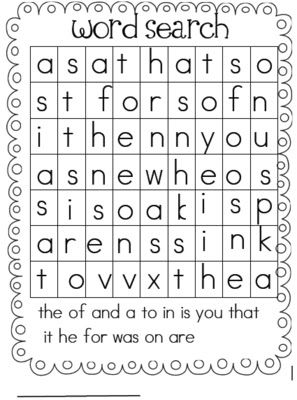 sight word search-this would make a good center activity or even easy Morning Work for an assembly day Sight Word Search, Word Search For Kids, English Worksheets For Kindergarten, Kindergarten Language Arts, First Grade Worksheets, Sight Words Kindergarten, Sight Word Practice, Sight Word Activities, Sight Word Games