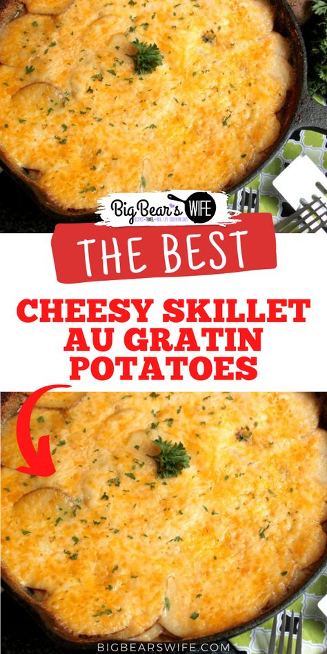 Cast Iron Cheesy Potatoes, Cast Iron Potatoes Au Gratin, Au Gratin Potatoes Cast Iron Skillet, Skillet Au Gratin Potatoes, Scalloped Potatoes Cast Iron Skillet, Cast Iron Au Gratin Potatoes, Cast Iron Scalloped Potatoes, Cast Iron Skillet Potatoes, Iron Skillet Potatoes