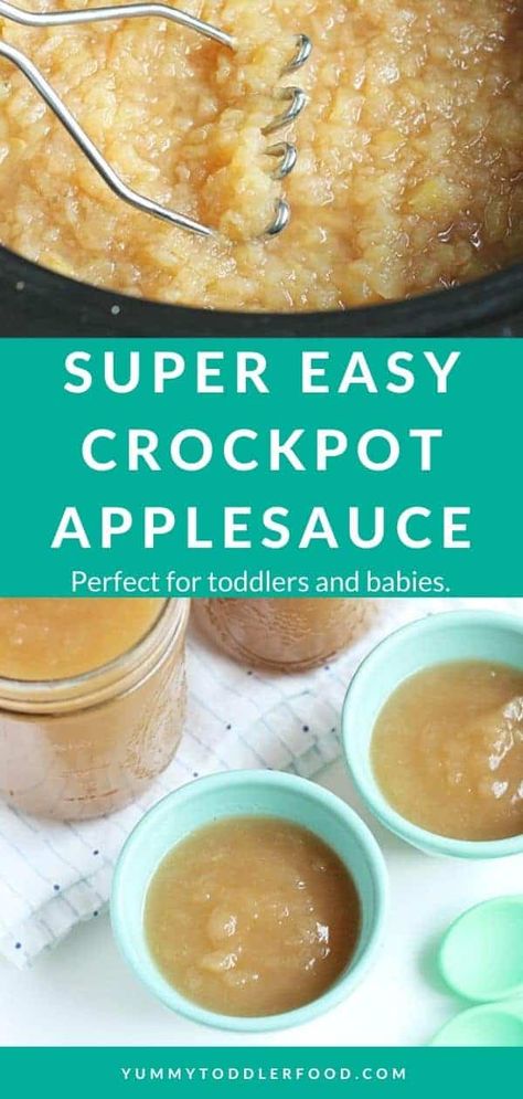 Easy Apple Sauce, Crock Pot Applesauce, Crockpot Applesauce Recipe, Canned Applesauce, Crockpot Applesauce, Slow Cooker Applesauce, Apple Sauce Recipes, Homemade Applesauce, Crockpot Recipes Slow Cooker