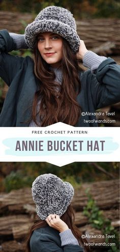 Fur Hat Pattern, Bucket Hat Pattern Free, Fur Crochet, Diy Crochet Gifts, Hat Free Crochet Pattern, Annie's Crochet, Bucket Hat Pattern, Crochet Summer Hats, Fur Bucket