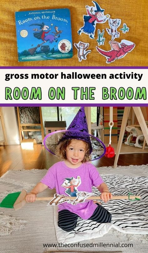 Halloween Theme Preschool, Halloween Stem Activities, Halloween Activities For Toddlers, Monster Activities, Activity For Preschool, Gross Motor Activity, Fun Room, Room On The Broom, Halloween Sensory