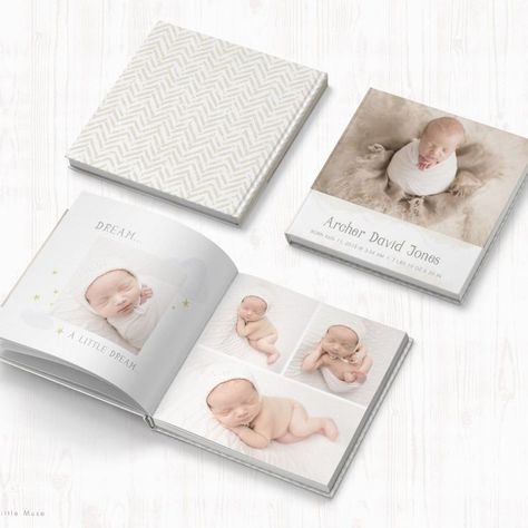 Photo Book Template - Baby Boy Album Photo Book Template, Pricing Guide Photography, Photobook Layout, Album Template, Mini Session Template, Photo Album Layout, Blog Banner, Creative Photoshop, Baby Boy Photos