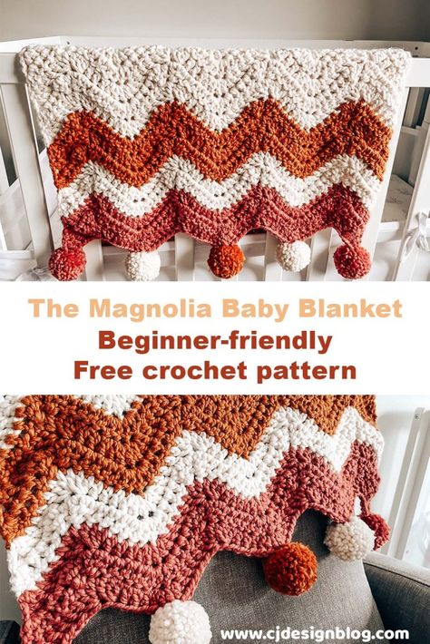 Quick Crochet Blanket, Crochet Knit Blanket, Crochet Baby Blanket Free Pattern, Lion Brand Wool Ease, Magnolia Baby, Quick Crochet Patterns, Easy Crochet Blanket, Crochet Blanket Designs, Easy Crochet Baby