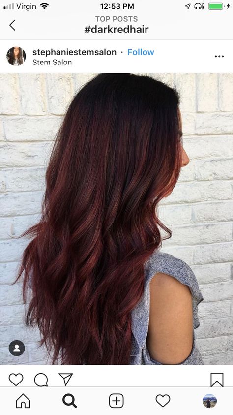 Vibrant Red Highlights, Redish Brown Hair, Brunette Tones, Balyage Long Hair, Rich Brunette, Dark Red Hair, Red Highlights, Spring Hairstyles, Dark Brown Hair