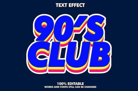 90s retro style text effect | Premium Vector #Freepik #vector #sign #modern #font #vintage 90s Style Logo, 90s Typeface, 90s Website Aesthetic, 90s Typography, Hip Hop Font, 90s Font, Font Vintage, 00s Style, Music Project