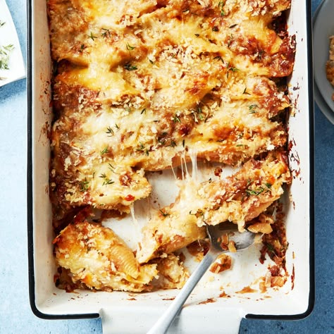 Delish Warming Recipes, Pecan Crusted Chicken, Jumbo Pasta Shells, Stuffed Shells Recipe, Pasta Night, Biscuit Bake, Garlic Parmesan Chicken, Pasta Pasta, Cozy Meals