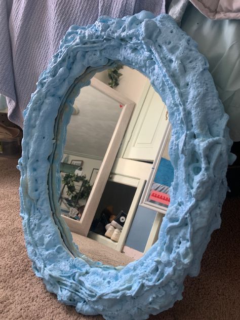 Diy Foam Mirror, Foam Mirror, Cloud Mirror, Diy Mirror, Mirror, Furniture, Home Decor, Home Décor