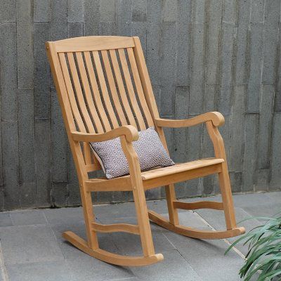 Member's Mark Teak Porch Rocker - Sam's Club Teak Rocking Chair, Armchair Bedroom, Rocking Armchair, Porch Rocker, Wooden Rocking Chairs, Soft Chair, Yellow Living Room, Ikea Chair, Old Chairs