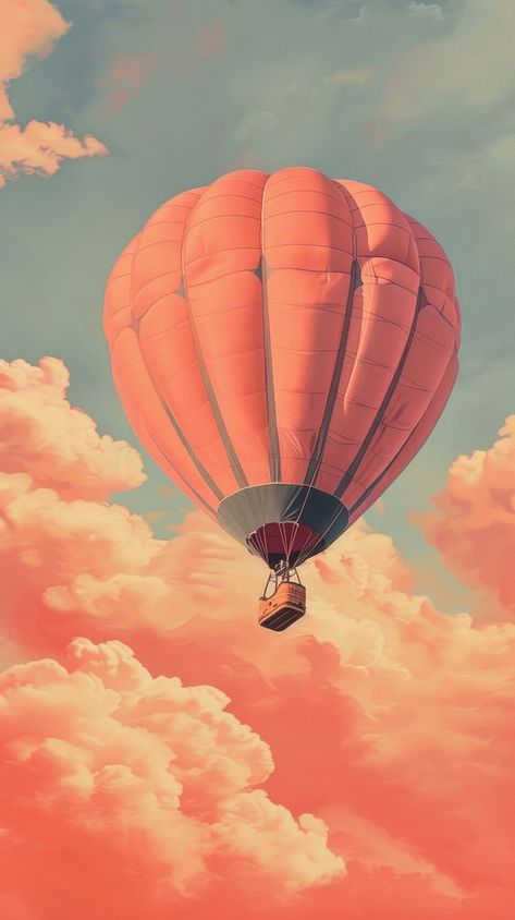 Canvas Painting Hot Air Balloon, Air Baloons Paintings, Baloon Drawings Sketches, Hot Air Balloon Sunset, Hot Air Balloon Photography, Hot Air Balloon Painting, Air Balloon Painting, Hot Air Balloon Illustration, Wizard Of Oz Pictures