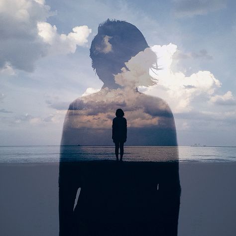 Double Exposure Portraits, Multiple Exposure Photography, Double Exposure Art, Woman On Beach, Double Exposure Photo, Double Exposure Portrait, Quantum World, Levitation Photography, Exposition Photo