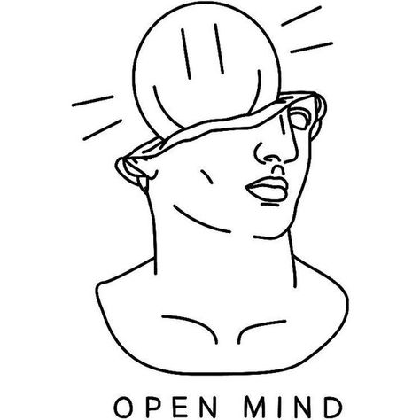 Open Mind Open Mind Drawing, Open Your Mind Tattoo, Open Minded Tattoo, Open Mind Tattoo, 21 Tattoo, Inkbox Tattoo, Tattoo Signs, Doodle Tattoo, Sketch Tattoo Design