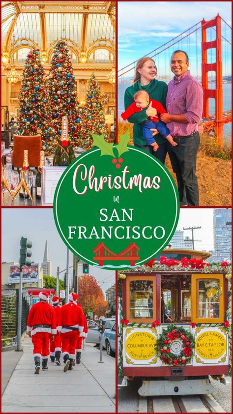 In this guide I’ve rounded up my top things to see in the month of December in San Francisco. From picture perfect holiday card spots, to the best yuletide sweets, and of course Christmas shopping, we’ve got everything you need for a festive itinerary while on your Northern California winter vacation. #sanfrancisco #northerncalifornia #christmas #holiday #california #goldengatebridge #pacificcoasthighway San Francisco In December, Christmas In San Francisco, San Francisco Itinerary, Weekend In San Francisco, San Francisco Vacation, West Coast Travel, Christmas Activities For Families, California Christmas, Christmas Things To Do