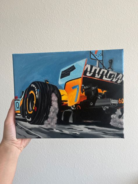 Arrow McLaren Indy Car oil painting #indycar #indy500 #arrowmclaren #racecar #racing #car #paint #painting #oilpaint #oilpainting F1 Painting Easy, F1 Painting Ideas, F1 Car Painting Easy, How To Paint A Car, F1 Painting, Formula 1 Painting, Racing Painting Ideas, Race Car Painting Canvas Easy, F1 Art Paintings