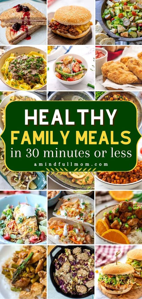 Healthy Family Meals Ready in Less than 30 Minutes, healthy recipes, healthy dinner Meals For A Week, Quick Easy Healthy Meals, Best Healthy Dinner Recipes, 30 Minute Meals Easy, Pantry Ingredients, Quick Healthy Dinner, Healthy Family Dinners, Health Dinner, Healthy Family Meals