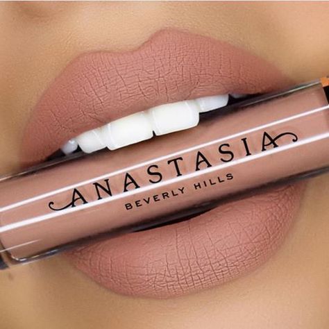 Stripped Liquid Lipstick @nataliya_makeup #anastasiabeverlyhills Nude Liquid Lipstick, Lipstick Tattoos, Anastasia Beverly Hills Liquid Lipstick, Anastasia Beverly Hills Makeup, Matte Lip Color, Maquillaje Natural, Neutral Beige, Lipstick Shades, Fabulous Fashion