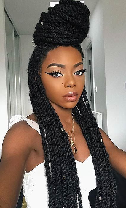 professional havana twist ideas Marley Twists Updo, Short Marley Twists, Long Marley Twists, Marley Twist Styles, Havana Twist Hairstyles, Havana Twist Braids, Ombre Twist, Marley Twist Hairstyles, Face Goals