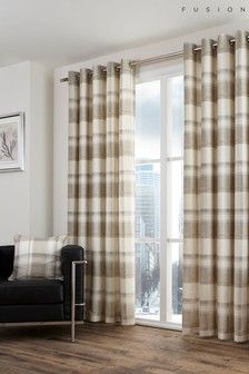 Fusion Balmoral Check Lined Eyelet Curtains Grey Eyelet Curtains, Tartan Curtains, Eyelet Curtains, Grey Curtains, Cotton Curtains, Lined Curtains, Colorful Curtains, Bed Styling, Curtains With Blinds