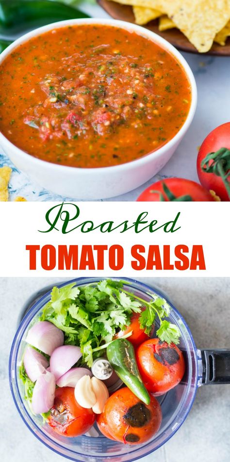 Salsa Recipe Roasted Tomatoes, Salsa Not Spicy, Jalapeno Tomato Salsa, Fresh Spicy Salsa Recipe, Homemade Salsa With Cherry Tomatoes, Roasting Tomatoes For Salsa, Roasted Salsa Recipe With Fresh Tomatoes, Salsa Fresh Tomatoes, Garden Tomato Salsa