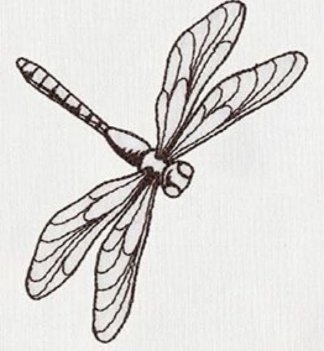 Dragonfly Drawing, Tattoo Diy, Dragon Flys, Dragonfly Design, Urban Threads, Dragonfly Art, Dragonfly Tattoo, Poke Tattoo, Dragonflies Design