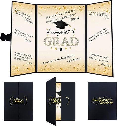 Amazon.com: Vlipoeasn 2024 Graduation Guest Book Alternative, Black Gold Class of 2024 Graduation Party Decorations, Graduation Signature Congrats for 2024 College High School, Unique Graduation Gifts for Friends : Home & Kitchen Graduation Guest Book, Graduation Book, Graduation Gifts For Friends, Signature Book, Unique Graduation Gifts, Friend Graduation, Graduation Party Decorations, Graduation Signs, High School Graduation Party