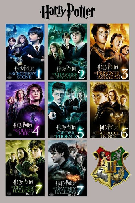 Harry Potter List Of Movies, Harry Potter All Movies Poster, Harry Potter Film Poster, Harry Potter Movies List, Harry Potter All Movies, Harry Potter List, Harry Potter Movie Poster, Hari Poter, Harry Potter Professors