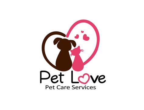 Cattery Logo, Dog And Cat Logo Design, Pet Sitting Logo, Logo Gato, Pet Shop Logo Design, Pet Care Logo, Animal Shop, Pet Shop Logo, Pet Sitting Business