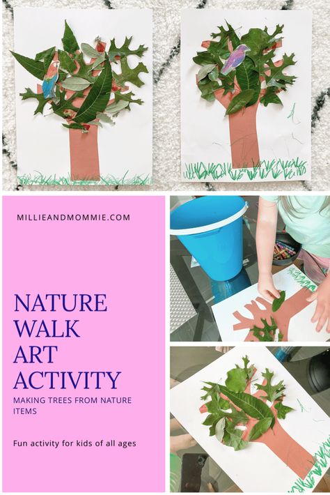 Nature Walk and Art Activity – Millie   Mommie Nature Walk Activities For Toddlers, Nature Walk Activities Kids, Best Fall Crafts, Nature Walk Activities, Easy Fall Crafts, Nature Walk, Art Activity, Fall Crafts For Kids, Autumn Nature