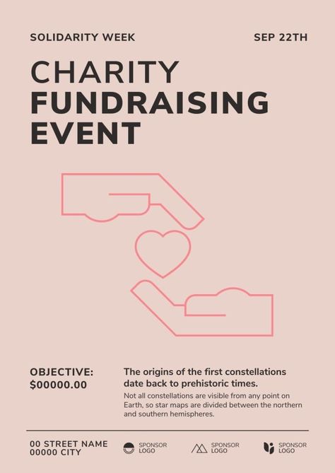 Pastel Minimalist Charity Fundraising Poster Charity Design Ideas, Fundraiser Graphic Design, Charity Fundraising Poster, Fundraising Letter Design, Charity Design Posters, Charity Poster Ideas, Fundraiser Flyer Design, Fundraising Graphic Design, Charity Graphic Design