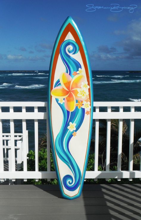 Cute Surfboard Designs, Cute Surfboards, Surfboard Art Decor, Surfboard Drawing, Surfboard Art Design, Deco Surf, Surfboard Painting, Surfboard Decor, Surfboard Wall Art