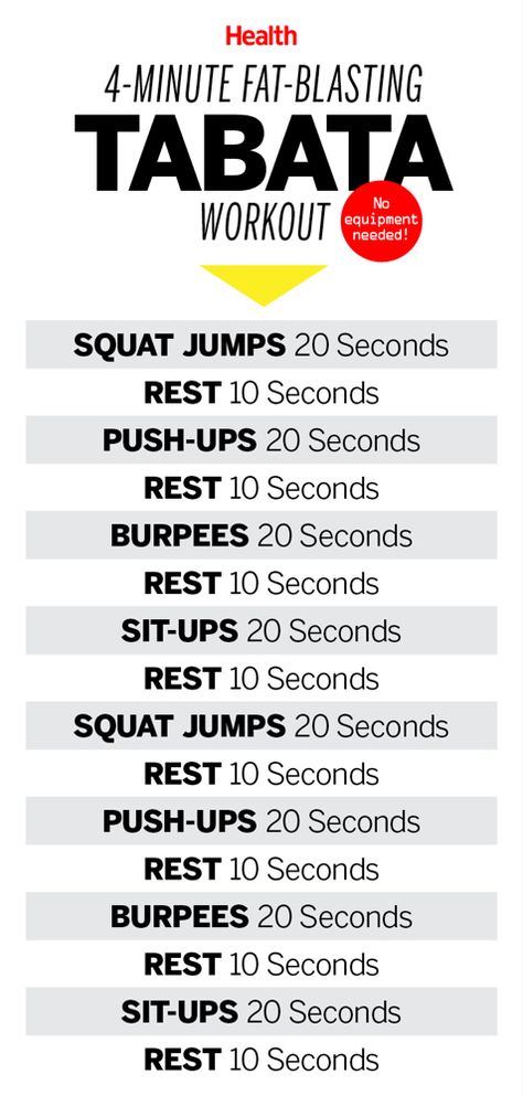 A 4-Minute Tabata Workout for People Who Have No Time - Health Fitness Snacks, Workout Hiit, Tabata Workout, Tabata Workouts, Online Fitness, Fitness Challenge, Yoga Training, Diet Keto, Interval Training