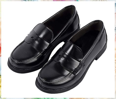 Women JK Uniform Dress Shoes Slip on Oxford Shoes Japanese Anime Cosplay Props Flat Oxford Shoes, Uniform Shoes, Japanese Uniform, School Uniform Shoes, Uniform Dress, Japanese School, Classic Pumps, Cosplay Props, Pull & Bear