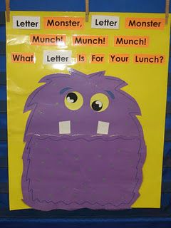 Letter Monster Learning Lowercase Letters Activities, Halloween Phonemic Awareness Activities, K3 Activities, Letter Monster, Ece Resources, School Diy Ideas, Games Preschool, Hello Kindergarten, Classroom Planning