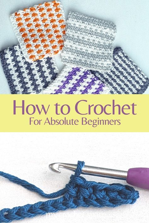 Amigurumi Patterns, Basics Of Crocheting, Starting A Crochet Chain, How To Start A Chain In Crochet, Beginner Crochet Stitches Tutorial, How To Get Started Crocheting, Crochet Steps For Beginners, How To Crochet Chain Stitch, Learn How To Crochet Step By Step