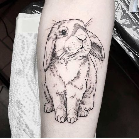 Rabbit Tattoo Ideas, Hase Tattoos, Rabe Tattoo, Black Mode, Deep Tattoo, Baby Tattoo Designs, Rabbit Tattoo, Small Shoulder Tattoos, Beginner Tattoos