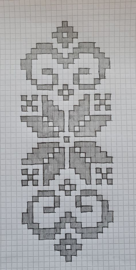 Graph Paper Designs, Graph Paper Drawings, Easy Pixel Art, Pixel Drawing, Pixel Art Grid, Graph Paper Art, Pola Kristik, Pola Sulam, Cross Stitch Bookmarks