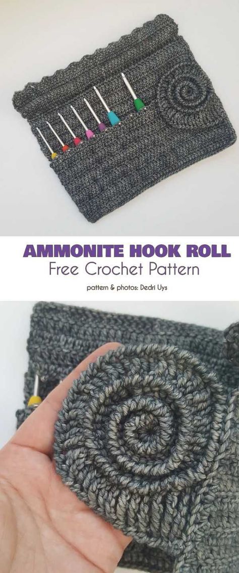 Crochet hook case. Knitting Needle Conversion Chart, Crochet Hook Roll, Crochet Hook Handles, Crochet Hook Holder, Crochet Hook Case, Easy Knitting Projects, Knitting Needles Sizes, Easy Knitting Patterns, Crochet Free