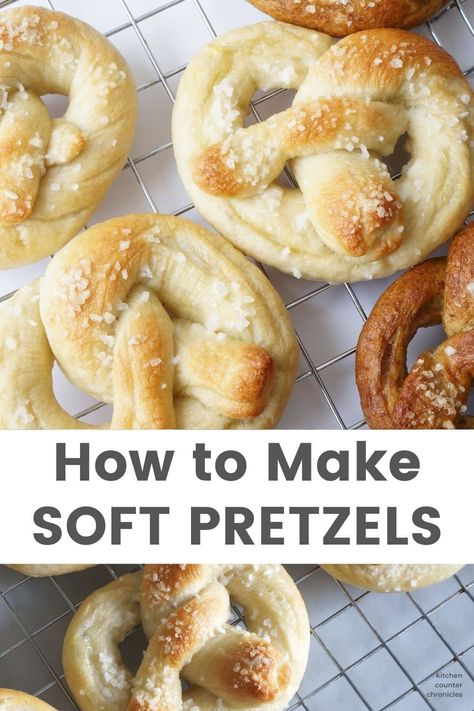 Soft Pretzels Easy, Make Pretzels, Toddler Baking, Pretzel Pizza, How To Make Pretzels, Baking With Toddlers, Pretzel Recipe, Soft Pretzel Recipe, Homemade Pretzels