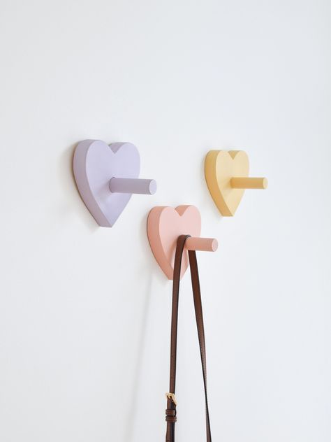 Love Heart, Wall Hooks for Kids, Cute Pastel Baby Girl Nursery Decor, Coat Hook, Baby Shower Gift, Lover Era, Candy Heart, Retro Bag Hanger Cute Key Holder For Wall, Fun Hooks, Magical Environment, Kids Wall Hooks, Heart Retro, Pastel Nursery, Retro Heart, Accessories Wall, Lover Era