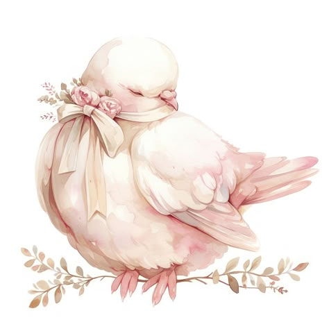 Coquette peace dove art person animal. | free image by rawpixel.com / Ning Peace Dove Art, Dove Watercolor, Coquette Red, Coquette Art, Art Person, Red Lollipop, Floral Cards Design, Photo Frame Wallpaper, Angel Artwork